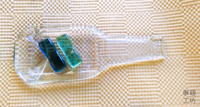 晶透筷架／藍色