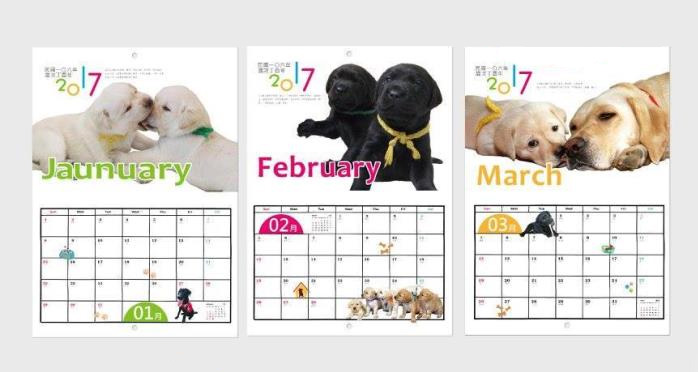2017年導盲犬掛曆